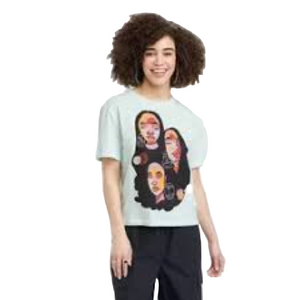 Pinklomein Silhouette Short Sleeve Graphic T-Shirt - Mint Green